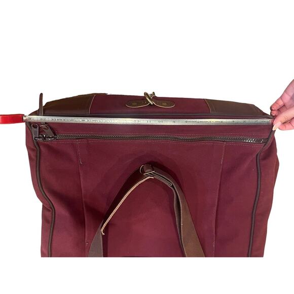 Duluth Pack Sportsman's Garment Bag In Waxed Canvas Burgundy EUC - Picture 11 of 12